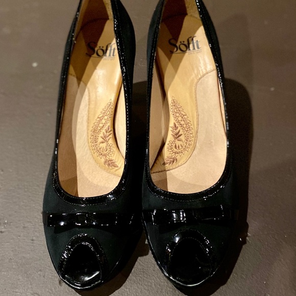 Sofft Shoes - Sofft Size 9 Black Pumps Heel Shoes Faux Suede
